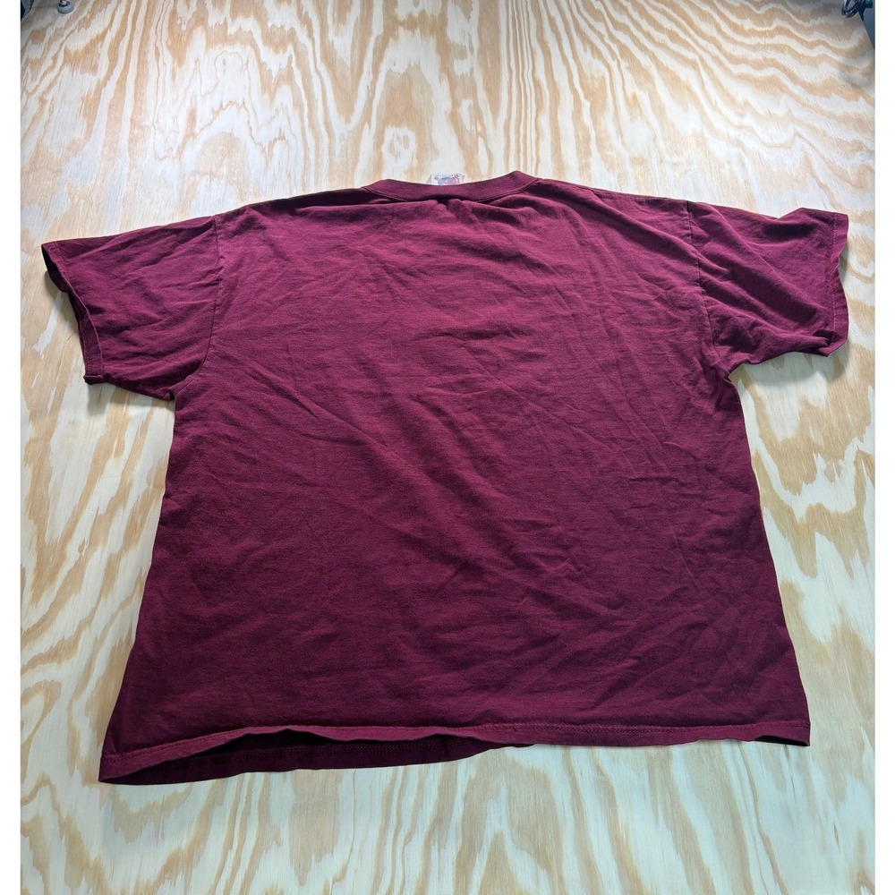 Vintage 1991 Planet Hollywood Las‎ Vegas T-Shirt Mens XL Maroon Made in USA 90s - Picture 2 of 7